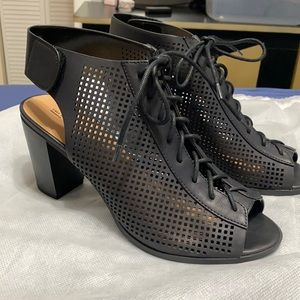 Black Peep Toe Bootie SZ10